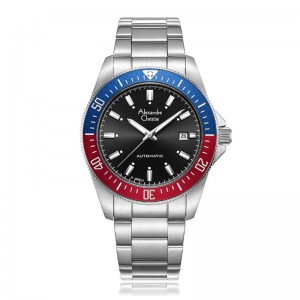 Alexandre Christie AC 6676 Silver Blue Red Pepsi MABSSBARE Automatic